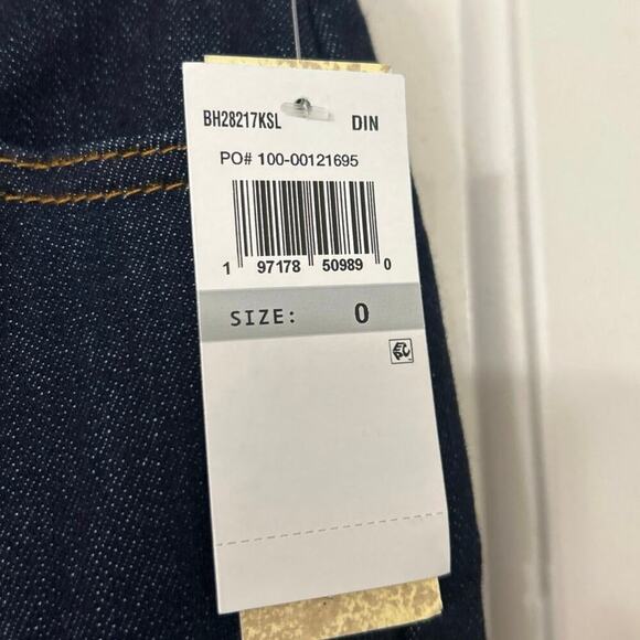 DEMOCRACY NWT Sky Rise Absolution Wide Leg Cargo Dark Indigo Wash Jeans Size 0 - Picture 13 of 14